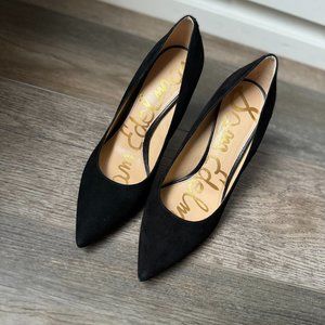 Sam Edelman Hazel Pointed Toe Pump - Black Suede